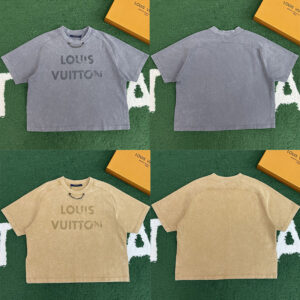루이비통 【잔디집】 빈티지 이펙트 반팔 티셔츠（레어）