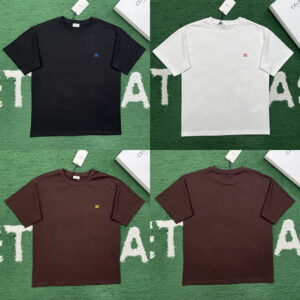 셀린느 【잔디집】 트리옹프 스몰로고 루즈 코튼 반팔 티셔츠 (레어)