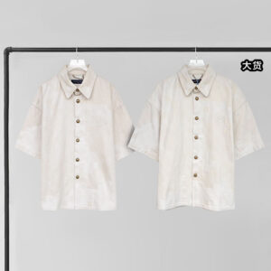 루이비통 [YD공장] 다미에 데님 크림 반팔 셔츠