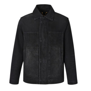 루이비통 [잔디집2] 엠보싱 데님 셔츠 블랙