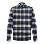 로에베 【잔디집2】 체크 코튼 플란넬 셔츠（세븐）