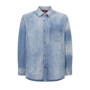 구찌 【잔디집2】 （세븐） 포켓 로고 데님 셔츠