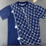 루이비통 [TJ공장] [터보] 크루넥 모노그램 피시넷 자카드 반팔 티셔츠