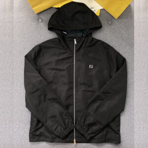 펜디 【터보】 FF 로고 메탈 테크니컬 패브릭 블루종 자켓（TJ공장）