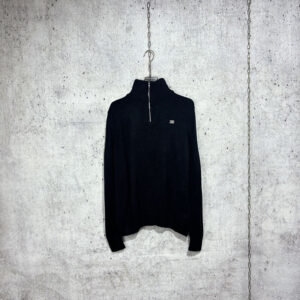 셀린느 [사슬집] 트리오페 반집업 니트 울 캐시미어 자수로고