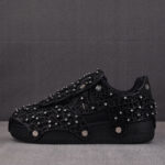 나이키 【CY공장】 x 스와로브스키 에어포스1 로우 레트로리플렉티브 크리스탈 블랙 CV7668-001