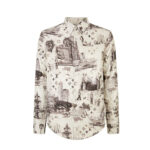루이비통 【잔디집2】 시티워크 프린트 올오버 모노그램 실크 셔츠（세븐）