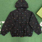 구찌 【잔디집】 GG 코튼 립스탑 집업 자켓（레어）