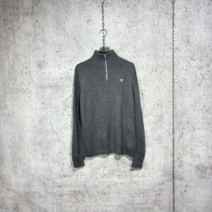 셀린느 [사슬집] 트리오페 반집업 니트 울 캐시미어 자수로고