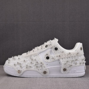 나이키 【CY공장】 x 스와로브스키 에어포스1 로우 레트로리플렉티브 크리스탈 화이트 CV7668-100