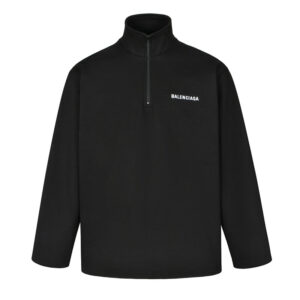 발렌시아가 【잔디집2】 하프 집업 오버사이즈 라운드넥 스웨트셔츠（세븐）