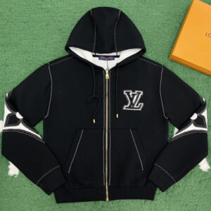 루이비통 【잔디집】 자수 나일론 베이스볼 블루종（레어）