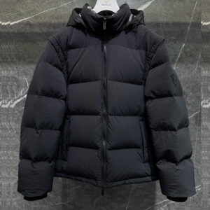 버버리 후드 체크 다운 패딩 자켓 실드와펜