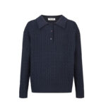 미우미우 【잔디집2】 울 케이블 카라 니트（세븐）