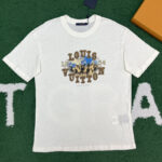 루이비통 [잔디집] 1AFWUR 반팔 티셔츠 코튼 리넨 블렌드