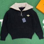 루이비통 【잔디집】 청키 울 블렌드 하프 집업 점퍼（레어）