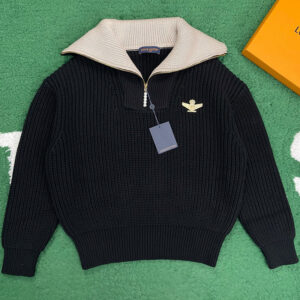 루이비통 【잔디집】 청키 울 블렌드 하프 집업 점퍼（레어）