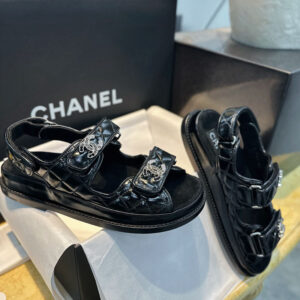 샤넬 【TJ공장】 25P CC로고 벨크로 샌들（터보）