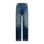 프라다 【잔디집2】 트라이앵글 로고 루즈핏 데님 팬츠（세븐）