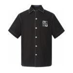 루이비통 【잔디집2】 엠브로이더드 숏 슬리브드 코튼 셔츠（세븐）