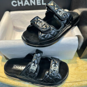 샤넬 【TJ공장】 25P CC로고 벨크로 뮬 샌들(터보)