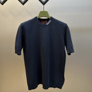 구찌 【사슬공장】 인타르시아 반팔 티셔츠 실크 코튼