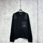 프라다 [사슬공장] 가먼트 다이 코튼 오버사이즈 스웨트셔츠