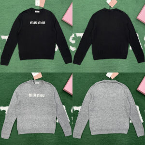 미우미우 【잔디집】 로고 스웨터 울 캐시미어 (레어)