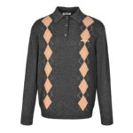 미우미우 【잔디집2】 아가일 캐시미어 니트 스웨터（세븐）