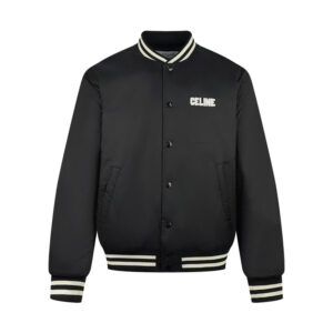 셀린느 【잔디집2】 루즈핏 나일론 테디 자켓 블랙（세븐）