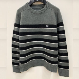 셀린느 트리옹프 울 스트라이프 니트 스웨터