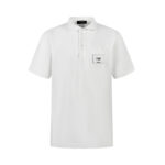 펜디 【잔디집2】 로고 자수 반팔 폴로 셔츠（세븐）