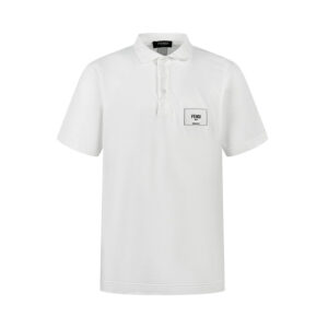 펜디 【잔디집2】 로고 자수 반팔 폴로 셔츠（세븐）