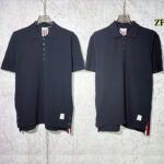 톰브라운 【사슬공장】 백 삼선 피케 폴로 셔츠 스트라이프