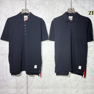 톰브라운 【사슬공장】 백 삼선 피케 폴로 셔츠 스트라이프