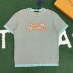 루이비통 【잔디집】 LV 돌핀 인따르시아 그래픽 숏 슬리브드 크루넥（레어）