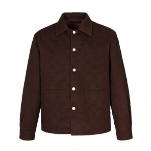 루이비통 【잔디집2】 파이핑 투포켓 모노그램 엠보스드 오버셔츠（세븐）