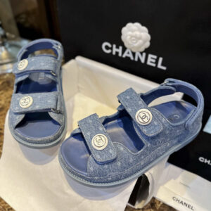 샤넬 【TJ공장】 데님 벨크로 샌들（터보）
