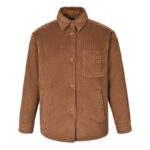 미우미우 【잔디집2】 로고 자수 코듀로이 다운 자켓 （세븐）