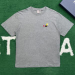 디올 【잔디집】 말 자수 캐주얼 코튼 반팔 티셔츠（레어）