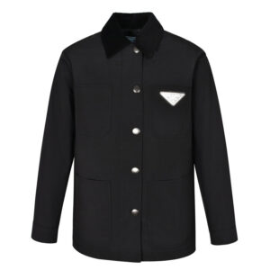 프라다 【잔디집2】 테크니컬 캔버스 블루종 자켓（세븐）