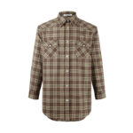 미우미우 【잔디집2】 플레이드 스냅 버튼 셔츠（세븐）