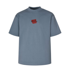 발렌시아가 【잔디집2】 테이프드 로고 백 미디엄 반팔 티셔츠（세븐）