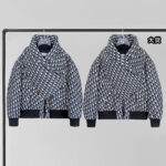 디올 【YD공장】 크로스 카라 오블리크 크리스 봄버 자켓