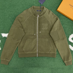 루이비통 【잔디집】 블루종 자켓 텍스처드 울 (레어)