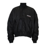 발렌시아가 【잔디집2】 웨이브로고 폴리티컬 캠페인 바시티 자켓 （세븐）