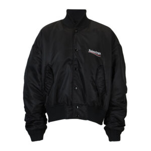 발렌시아가 【잔디집2】 웨이브로고 폴리티컬 캠페인 바시티 자켓 （세븐）