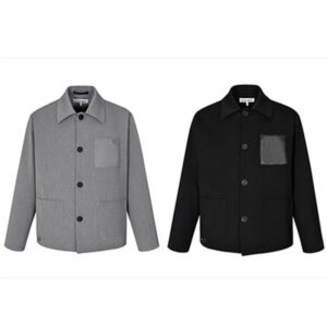 로에베 【잔디집2】 아나그램 워크웨어 자켓 울 캐시미어 （세븐）