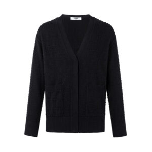 펜디 【잔디집2】 텍스쳐 울 캐시비어 V넥 가디건（세븐）