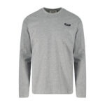 미우미우 【잔디집2】 로고 패치 롱 슬리브 립 조직 저지 티셔츠（세븐）